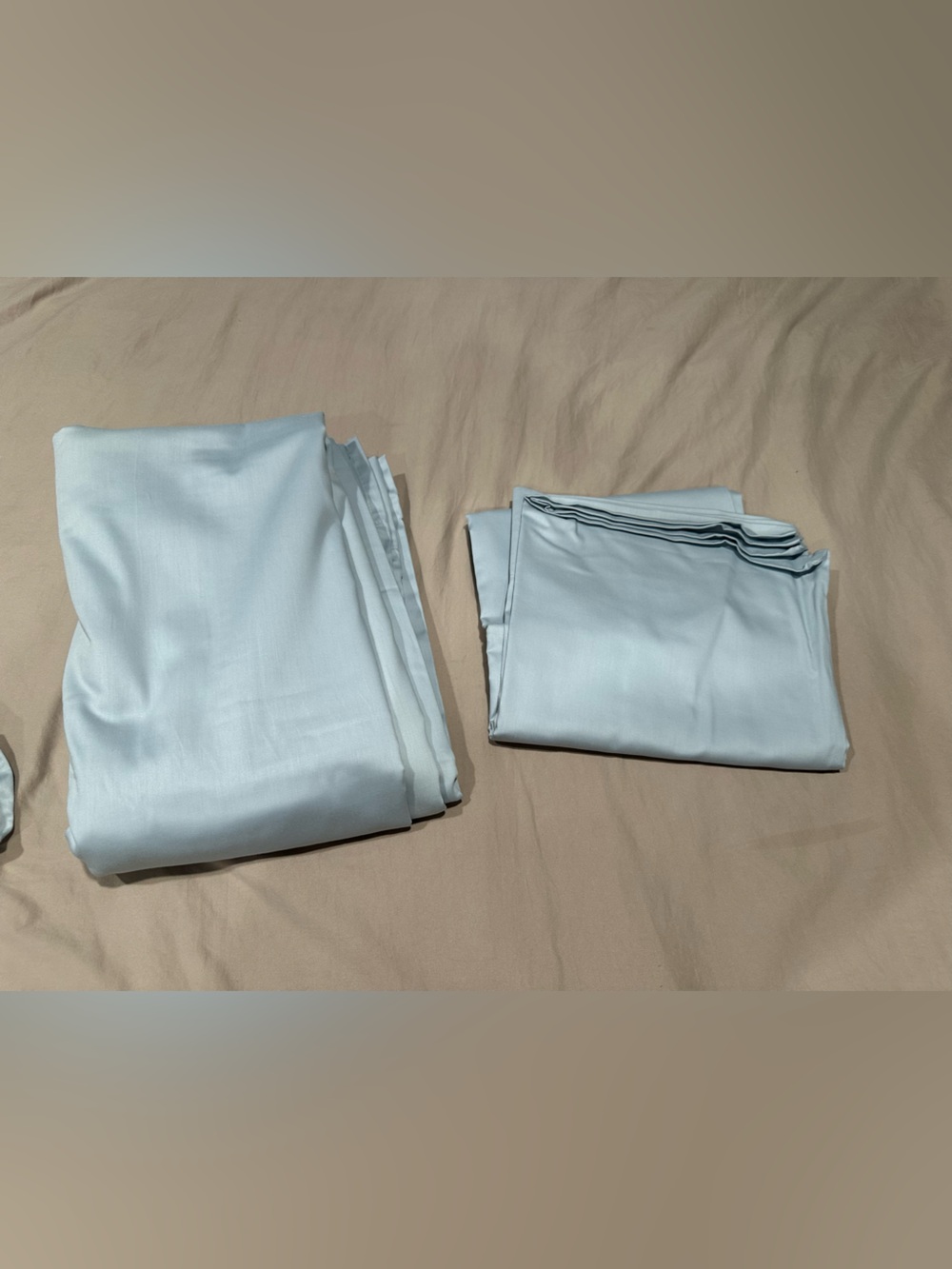Organic Cal King Flat Sheet and 2pillowcases in Light Blue